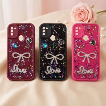 Samsung Galaxy M11 Back Cover – Glitter Love Multicolor