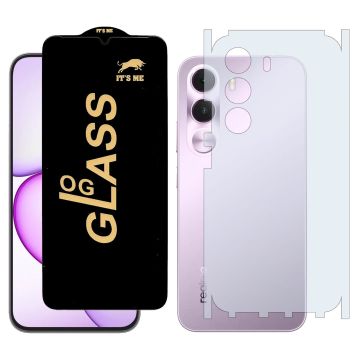 Realme c100i HD OG Premium Quality Glass + Back Matte Thin Sheet Protector 2-in-1 Deal