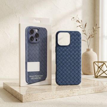 Premium Multicolor Woven Leather Case for iPhone 16 Pro Max