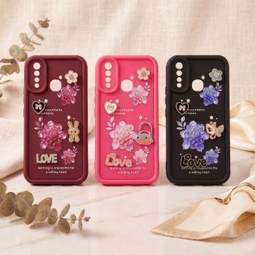 Cute Multicolor Love Heart Back Cover for Vivo Y19 Premium Fit