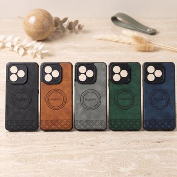 Honor X8D Back Cover Premium Leather Magnetic Circle Back Cover For Honor X8D Shockproof Protective Case