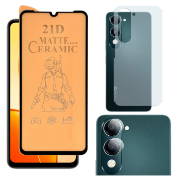 3-in-1 360 Bundle for Vivo Y04: Ceramic + Matte Camera - Image 2