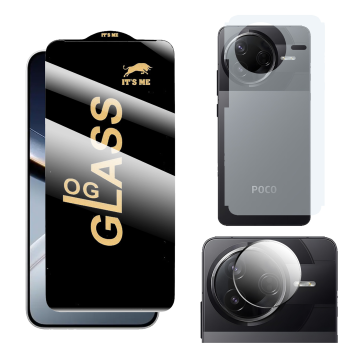 3-in-1 Full Protection for Poco F7 Pro : HD + Matte Camera - Image 2