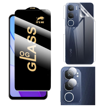 3-in-1 Full Protection for Vivo Y19s Pro : HD + Jelly Camera - Image 2