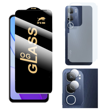 3-in-1 Full Protection for Vivo Y19s Pro : HD + Matte Camera - Image 2