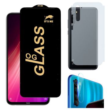 3-in-1 Full Protection for Xiaomi redmi note 8: HD + Matte + Camera