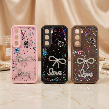 Infinix Hot 60 Back Cover – Glitter Love Multicolor