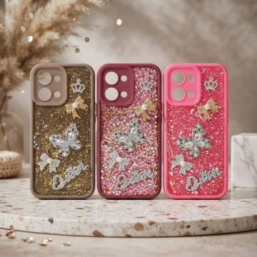 Vivo Y31D Luxury Queen Glitter Sparkling Back Cover