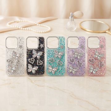 Vivo V70 Shining Glitter Multicolor Butterfly Girls Case