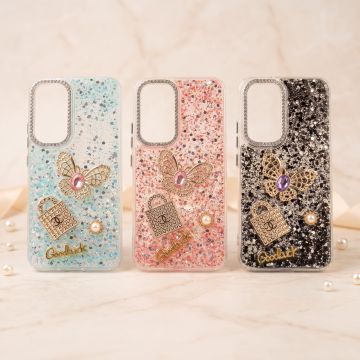 Infinix Hot 60 Pro Plus Golden Motif Glitter Case Premium Quality Luxury Back Cover