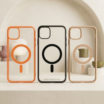 iPhone 11 Pro Max Transparent Shockproof Case with Colored Bumper Frame