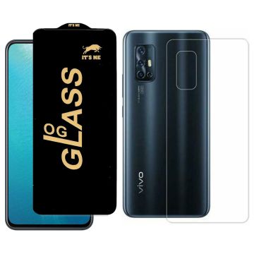 2-in-1 360 Protection for Vivo v17: HD Glass + Back Jelly