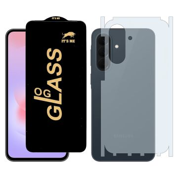 Samsung a37 HD OG Premium Quality Glass + Back Matte Thin Sheet Protector 2-in-1 Deal