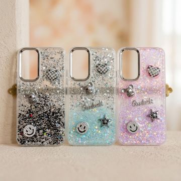 Samsung A54 Girly Glitter Case Good Luck Heart Edition