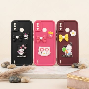 Tecno Spark 6 Go Back Cover – Kitty Heart Multicolor