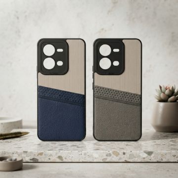 Vivo V25e Case Multicolor Dual Tone Premium Soft Leather Back Cover