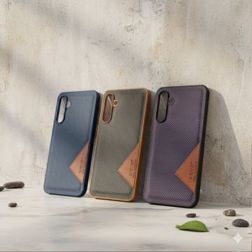 Premium Soft-Touch Leatherette Back Cover for Samsung A16 - Multicolor Edition