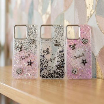 Xiaomi Redmi 12 Girly Glitter Case Good Luck Heart Edition