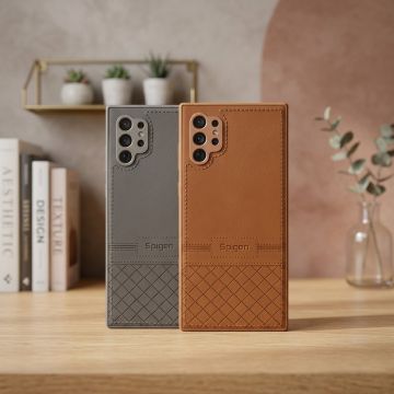 Samsung Note 10 Plus Ergonomic Leather Texture Case Premium Handheld Experience