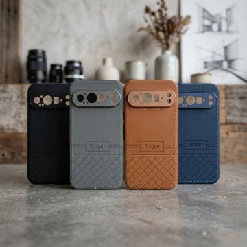 Google Pixel 9 Pro Ergonomic Leather Texture Case Premium Handheld Experience
