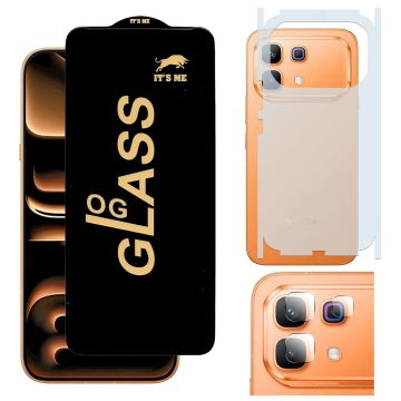Case Friendly HD OG Glass + Back Matte + Camera Protector for Infinix Note 60 Pro - Full Protection