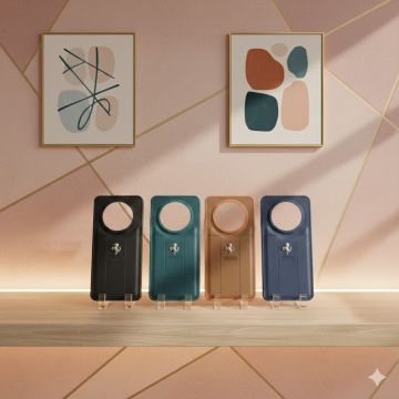 Premium Leather Type Soft Silicone Protective Case for Realme 12 Plus