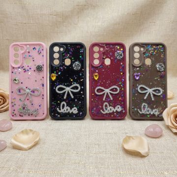Tecno Spark 8C Back Cover – Glitter Love Multicolor