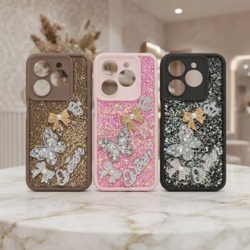 Infinix Hot 40i Luxury Queen Glitter Sparkling Back Cover