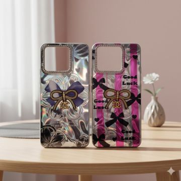 Elegant Sparkling Rhinestone Butterfly Pouch for Vivo V60 Lite Ultra Slim Fashionable Ladies Bling Shell