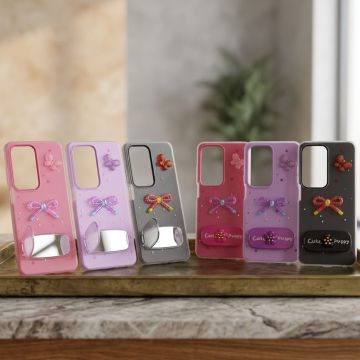 Exclusive Oppo A5 2025 Sparkly Puppy Style Mirror Case
