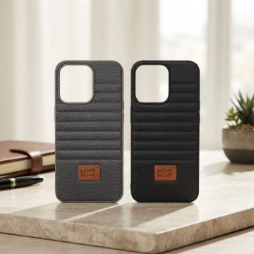 Oppo Reno 14 Elegant Leather Patch Mont Blanc Back Case For Oppo Reno 14