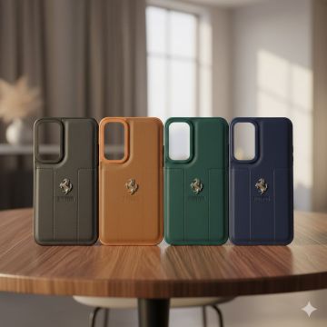Premium Leather Type Soft Silicone Protective Case for Samsung Galaxy S23 FE