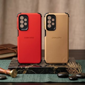 Samsung Galaxy A23 Back Cover – Leather Shockproof