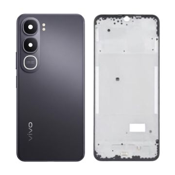 Vivo Y21D Complete Outer Body - Housing Frame, Back Panel & Lens Kit - Black