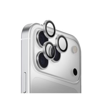 Camera Protective Glass Lens for iPhone 17 Pro Max - Silver Color Glass Lens Cover