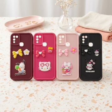 Infinix Hot 11 Play Back Cover – Kitty Heart Multicolor