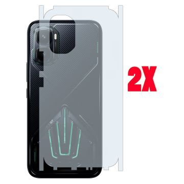Infinix gt 50 Pro Carbon Fiber Back Matte Film Anti-Scratch Soft Skin - 2Pcs 