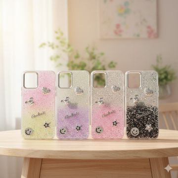 Premium Vivo Y21 Back Cover Featuring Shimmering Butterfly Motif and Crystal Accents
