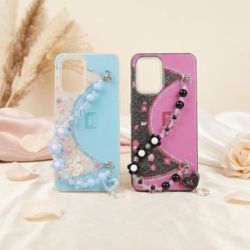 Fancy Bracelet Studded Cover for Oppo A74 Stylish Back Case