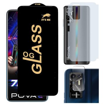 3-in-1 Full Protection for Tecno pova 2: HD + Matte + Camera