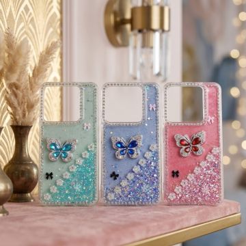 Ultimate Tecno Spark 10C Butterfly Visual Stone Polished Stylish Phone Wrap