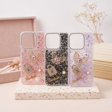 Infinix Hot 30i Golden Motif Glitter Case Premium Quality Luxury Back Cover