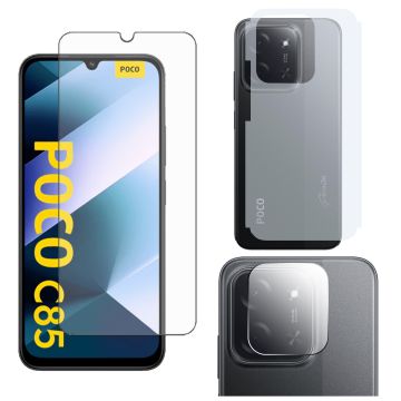 3-in-1 360 Bundle for Xiaomi Poco C85: Gorilla + Matte + Camera