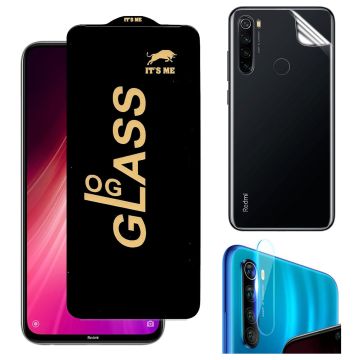 3-in-1 Full Protection for Xiaomi redmi note 8: HD + Jelly + Camera