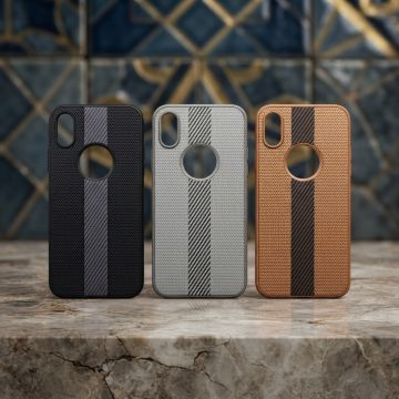 Apple iPhone X Case Premium Quality Leather Finish Phone Cover