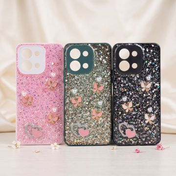Stylish Multicolor Glitter Premium Phone Case For Vivo Y28