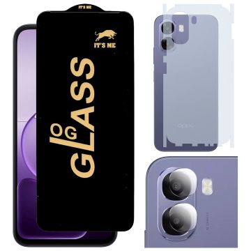3-in-1 Full Protection for Oppo A6x: HD + Matte + Camera