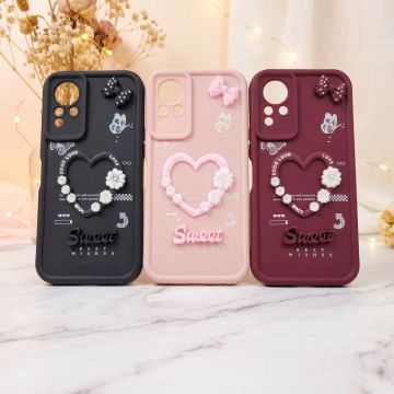 Infinix Note 11 Back Cover – Kitty Heart Multicolor
