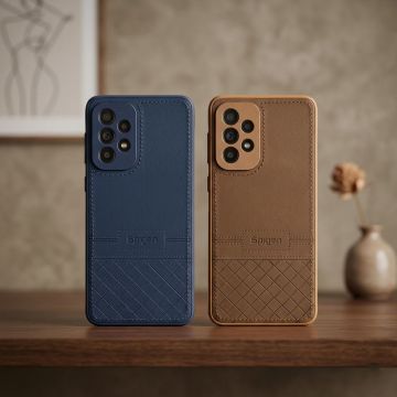 Samsung A33 Ergonomic Leather Texture Case Premium Handheld Experience