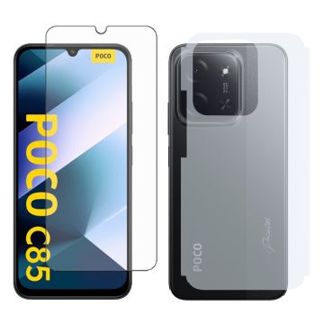 2-in-1 360 Pack for Xiaomi Poco C85: Gorilla Glass + Back Matte